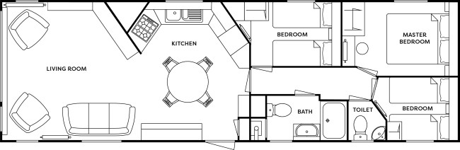 2025 Atlas Status 40x12'6" 3 Bed floor plan