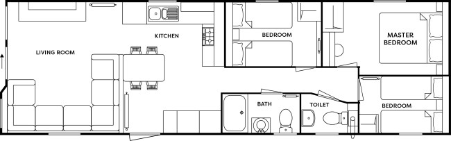 2025 Atlas Sahara 39x12 3 Bed floor plan